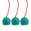4PCS Grün Gummi Billard Kreide Halter Snooker 15