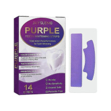 Jaysuing Purple Bright White Dental Stickers, Yellow Stain Removal Deep Cleaning Care for Oral Healt