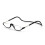 (Black, +1.50) Hanging Folding Magnetic Half-frame Reading Glasses Front Click Connect Neck HOT 1