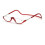 (Red, +2.00) Hanging Folding Magnetic Half-frame Reading Glasses Front Click Connect Neck NEW 1
