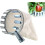 Fruit picker, 1 fruit picker, metal, with bag, cherry picker, diameter 16 cm (silver) 1