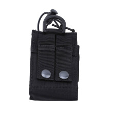 (Black) Radio Intercom Bag Portable Magazine Pouch Holder Hunting Bags