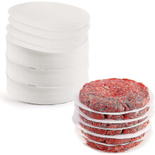 Hamburger Discs, 500 Pieces, Round, 12 cm, Non-Stick Parchment Paper for Hamburger Press and Batter