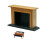 1 Set Realistische Mini Openhaard, Creatieve Mini Houtstapel Model 8