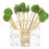 Monstera Leaf Bamboo Toothpicks, 119mm Long, for Appetizers, 100 Sticks 4
