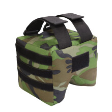 Range Sand Bag Front Or Rear Bench Bag With Strap Tear Resistant Oxford Fabric Green Camouflage Lightweight And Stable
