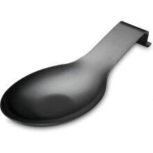 Matte Black Spoon Rest, Stainless Steel Spoon Holder, Kitchen Utensil Holder (1 Piece - 25cm)