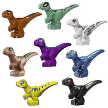 Blocs de construction de dinosaures - Pièces détachées pour bébés dinosaures, Tyrannosaure Rex et Vélociraptor