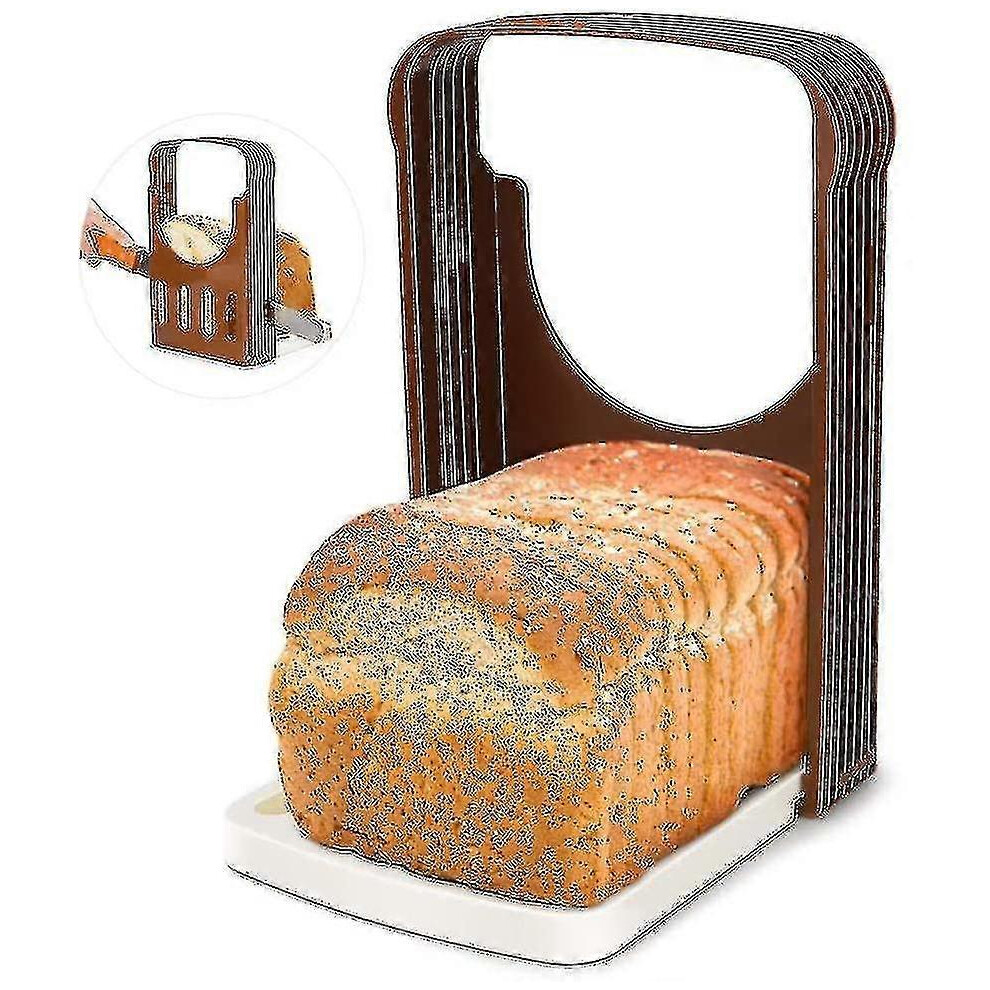 Foldable and Adjustable Bread Slicer, Fast Cutting, Even Thickness, Bread Knife-image-OPC-PKSKS5Z-NEW