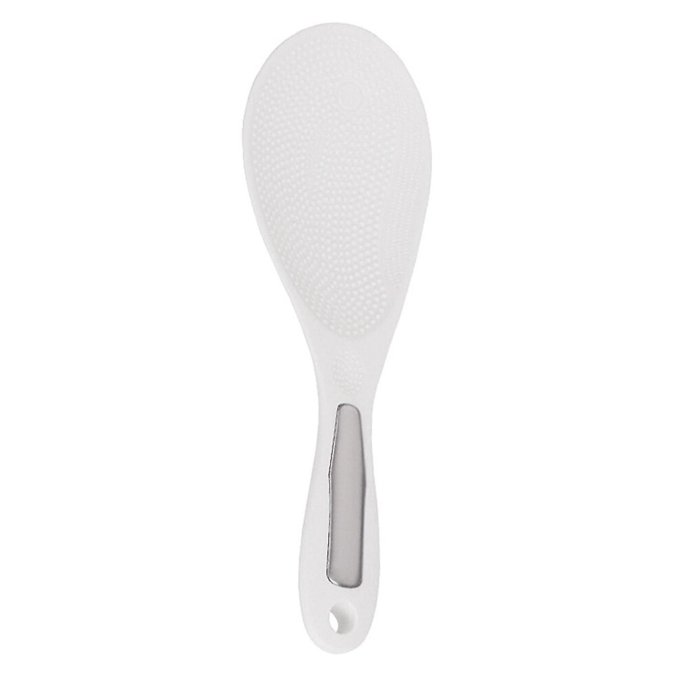 (White) Non-stick Rice Spoon with Heat-resistant Particle Surface and Hanging Hole, Kitchen Utensil