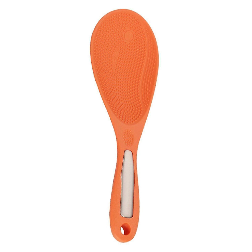 (Orange) Non-stick Rice Spoon with Heat-resistant Particle Surface and Hanging Hole, Kitchen Utensil