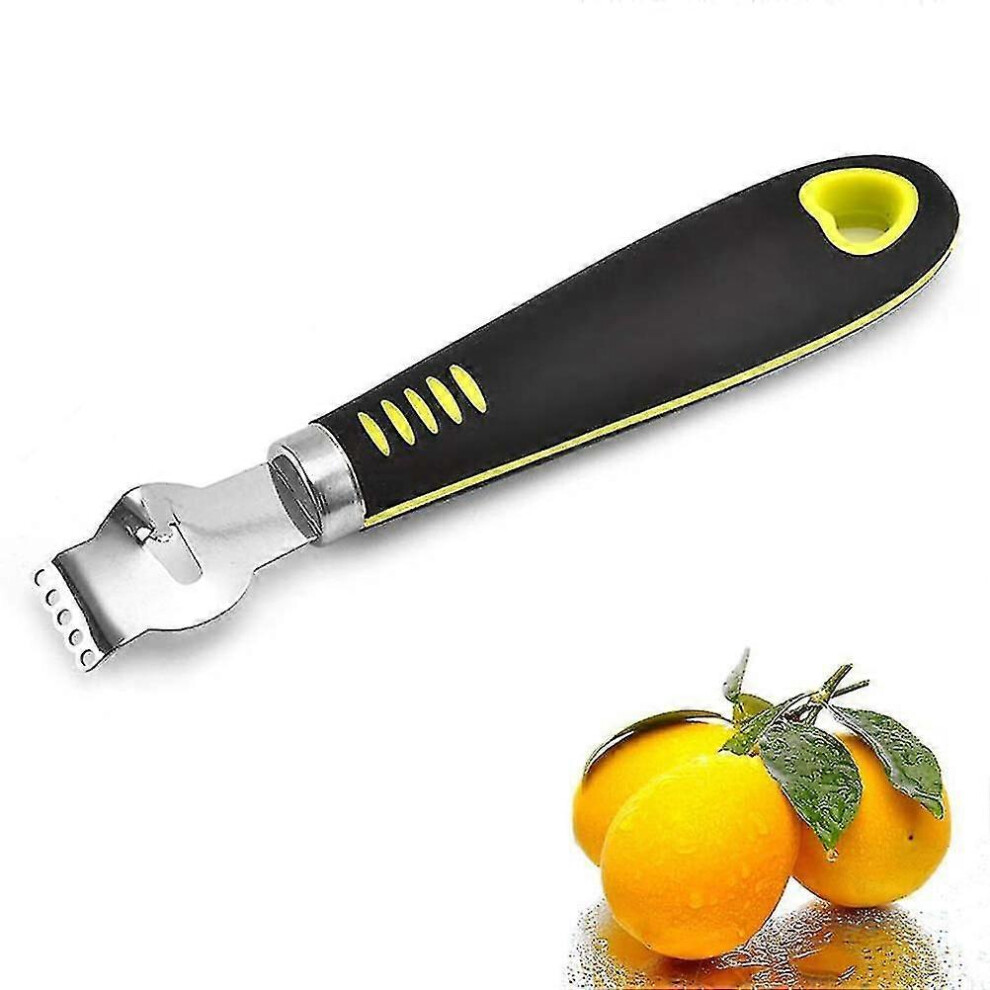 Stainless Steel Lemon Zester, Multifunctional Grater, Peeler, Durable Ergonomic Handle, Easy Cleaning for Citrus Cooking