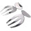stainless steel salad servers, kitchen helper, pasta servers 1