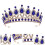 1Vintage Blauwe Waterdruppel Tiara Bruiloft Accessoire 6