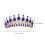 1Vintage Blauwe Waterdruppel Tiara Bruiloft Accessoire 9