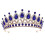 1Vintage Blauwe Waterdruppel Tiara Bruiloft Accessoire 1