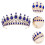 1Vintage Blauwe Waterdruppel Tiara Bruiloft Accessoire 4