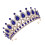 1Vintage Blauwe Waterdruppel Tiara Bruiloft Accessoire 5