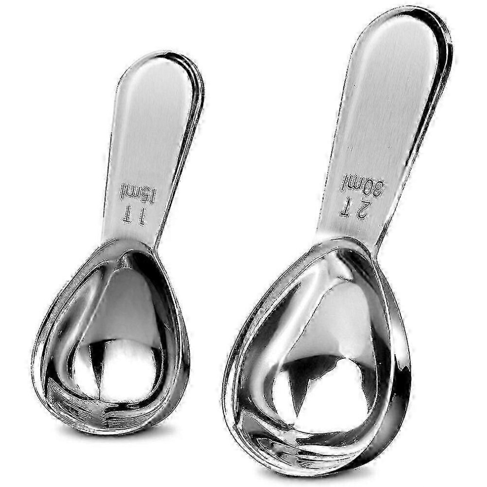 Set of 2 Stainless Steel Coffee Spoons (15ml & 30ml) - Accurate Measuring Spoons for Kitchen-image-OPC-PKSKWHF-NEW