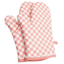 1 Pair Thick Heat Resistant Oven Gloves, Baking Mitts for Home, 28 x 18 cm, Pink