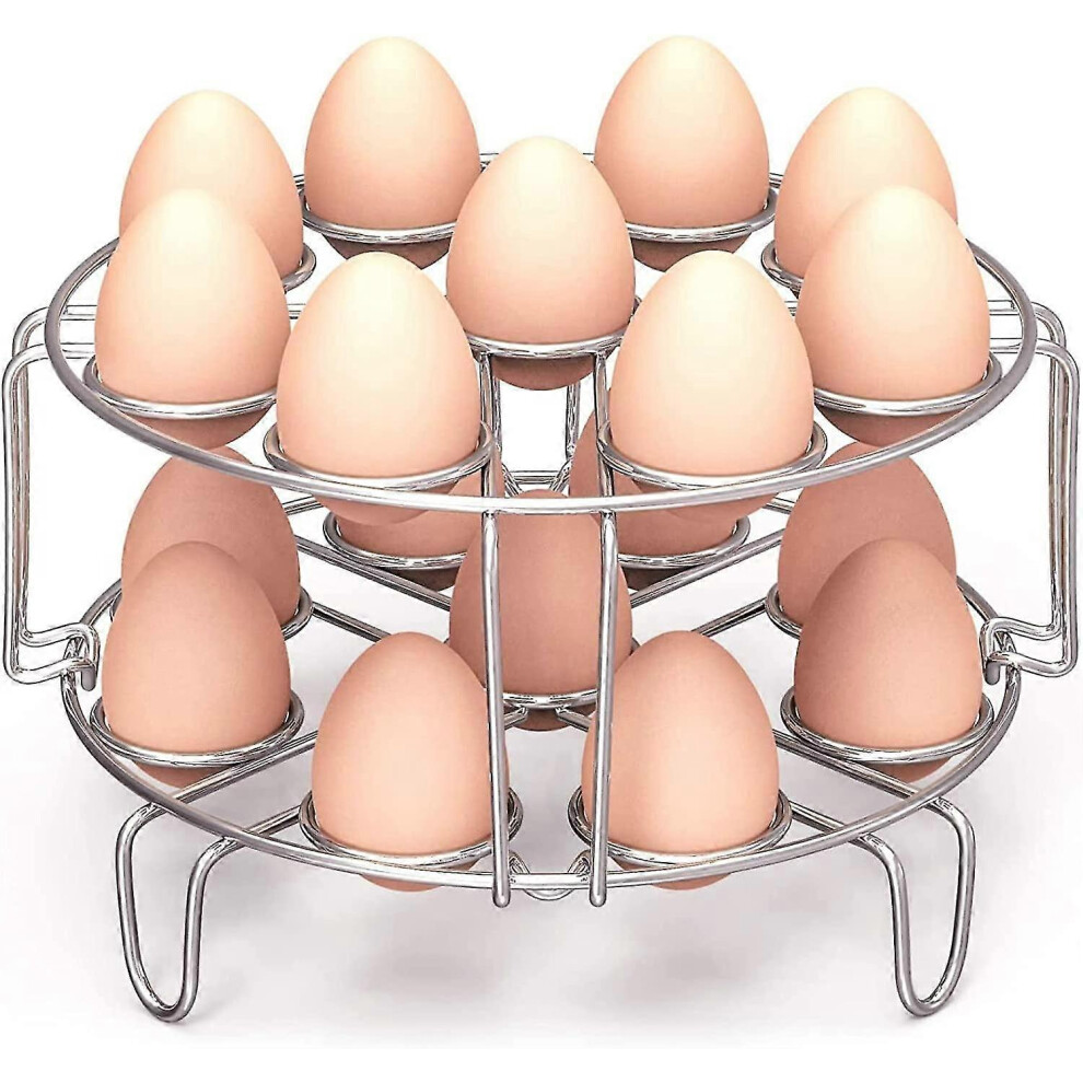 Stackable Egg Rack, Kitchen Tripod Steamer for Cooking 18 Eggs, Stainless Steel Egg Holder for Instant Pot