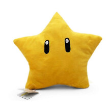 Super Mario Bros Plush Doll Yellow Star Stuffed Pillow Soft Cushion Xmas Gift
