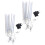 2Pcs 20Cm Led Tube Lights With 1