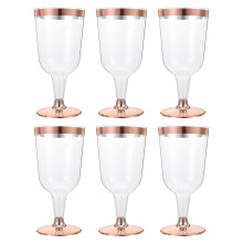 6 Trinkbecher, Einweg-Sektbecher, Party-Plastikbecher, 180 ml