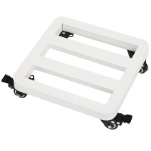 Metal Plant Pot Stand Feet Heavy Duty Iron With Swivel Casters For Indoor Outdoor Use Load 150kg White 30x30x9cm