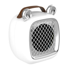 (Minnie heater [silver]) Fan Heater 2KW 2000W Portable SILENT Electric White Hot & Cold Air Upright