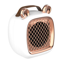 (Minnie heater [gold]) Fan Heater 2KW 2000W Portable SILENT Electric White Hot & Cold Air Upright