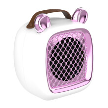 (Minnie heater [purple]) Fan Heater 2KW 2000W Portable SILENT Electric White Hot & Cold Air Upright