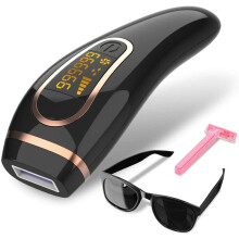 Haarentfernung für Frauen und Männer, dauerhafte schmerzfreie Laser-Haarentfernung, schwarz,