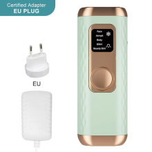 Laser-Haarentfernungsgerät, eisgekühlt, schmerzlos, Epilierer für Damen, Zing Point, grün, EU