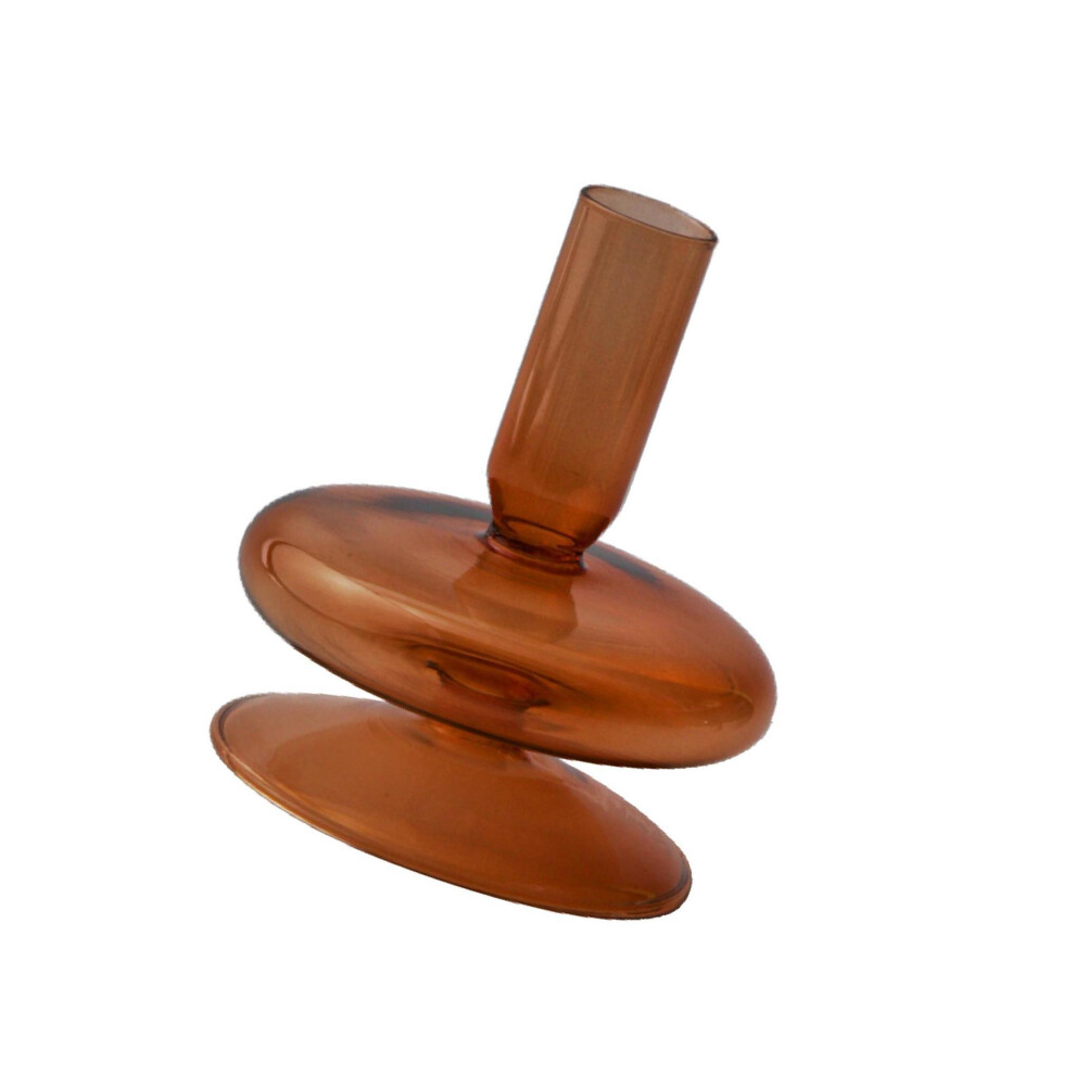 (Brown, 13x8CM 5x3 Inch) Glass Candle Holders Wedding Centerpieces Home Decoration Table 11CM-image-OPC-PKSMNS7-NEW