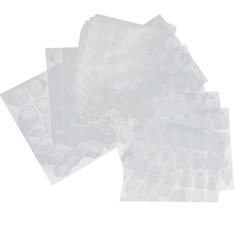 20 bogen transparente nagelkunst-klebefolie, doppelseitig, wasserdicht