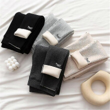 (L, B) Women Leggings Keep Warm High Waist Winter Ankle-length Velvet Female Pants