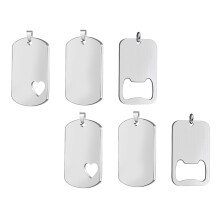 6 lege metalen stempelhangers voor huisdieridentificatie, DIY