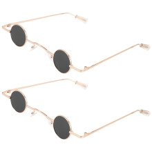 2Paren Retro Zonnebril Dames Goudkleurig Party Outdoor Mode Accessoire