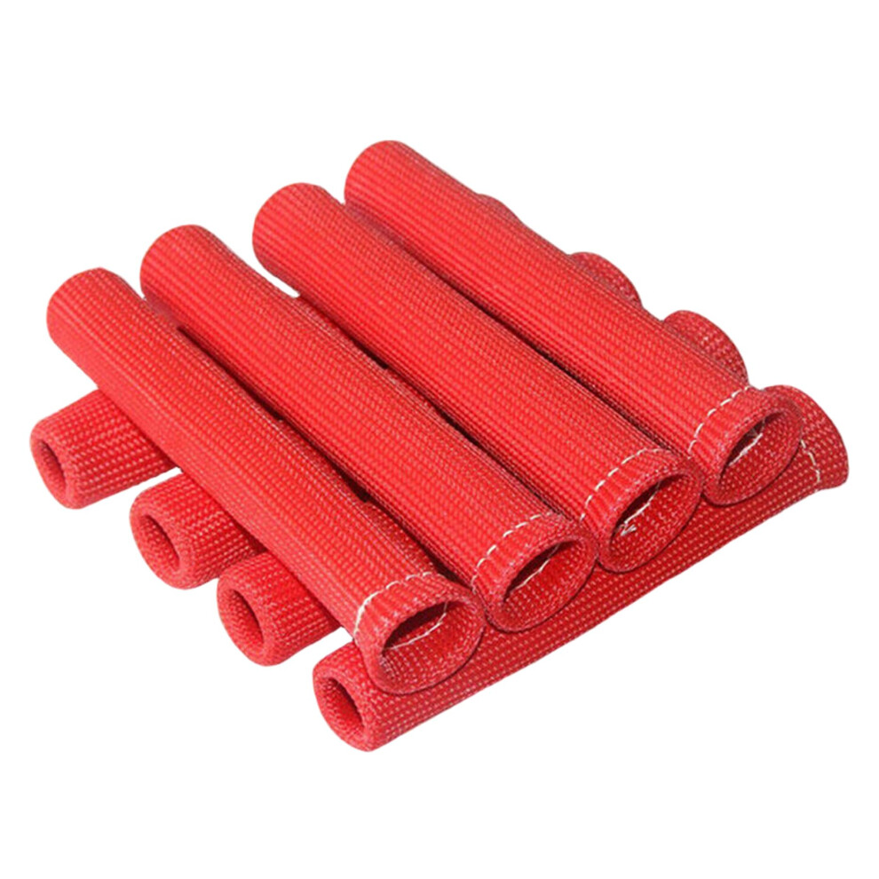Spark Plug Heat Shield Sleeve 6 Inch 1200C Flame Retardant Fiberglass, 8 Pack Spark Plug Wire Shield For Car Accessories 9016109143624