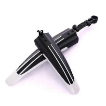 (As show, One size) 2 colorful mountain bike mudguards, mud removal tiles accessories, flying dragon mudboard riding equipment (black and white)