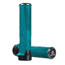 (As show, One size) Mountain bike bicycle riding non-slip grips universal lockable rubber grips riding accessories (locking grips peacock blue)