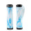 (As show, One size) Bicycle handlebar handle, double locked vice handlebar handle cover, ergonomic handle cover (white blue) 1