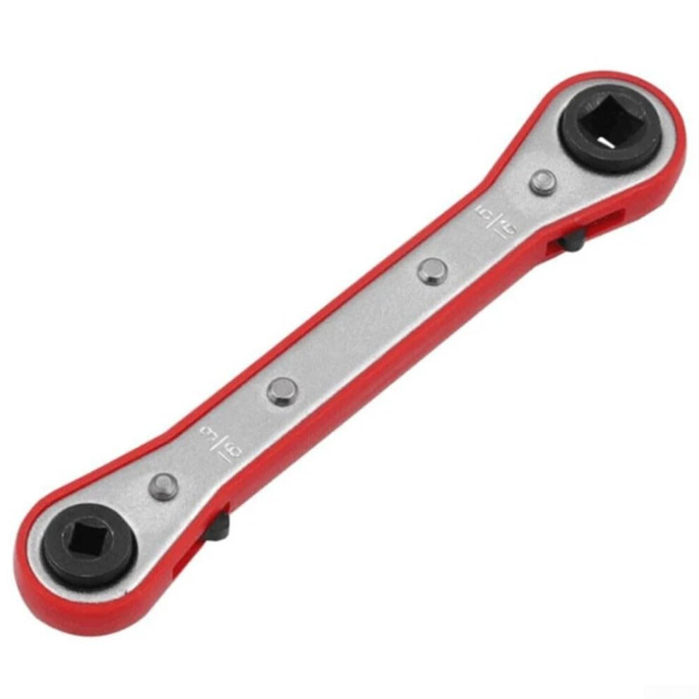 Professional Double Headed Ratchet Wrench For Hvac And Refrigeration Carbon Steel With 1/4 3/8 5/16 3/16 Spanner (B) 9084446145281
