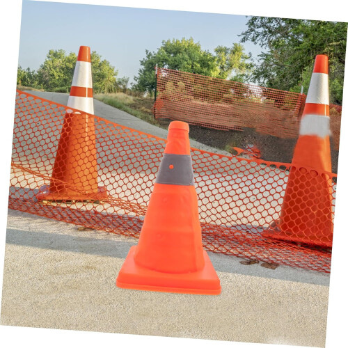 2Pcs Reflective Collapsible Traffic Cones Portable Multi-Function Safety Cones For Vehicle Direction Parking Training 1