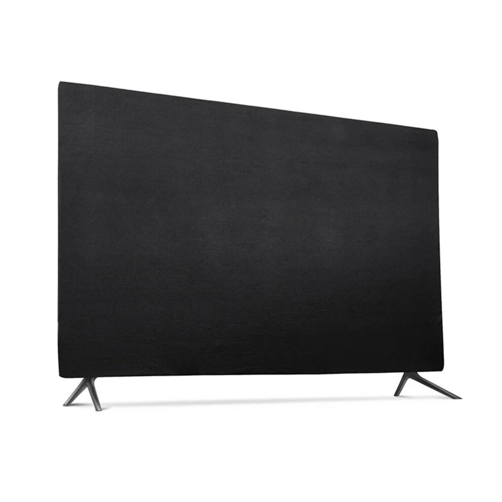 Tv Dust Cover For 43/49/55 Inch Televisions | Soft Elastic Fabric, Waterproof, Dustproof, Weatherproof, Non-Scratch Black 9084446145588