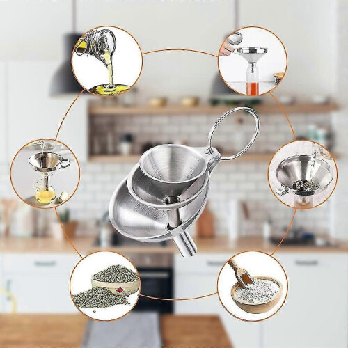 Pcs Small Stainless Steel Funnels for Liquid Transfer 2