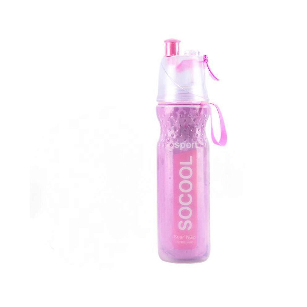 Kikidex (As Show, One Size) Sports Spray Water Cup Plastic Straw Kettle Outdoor Hydration Bicycle Portable Fresh Powder 500Ml