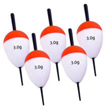 5Pcs Slip Bobbers for Fishing Red White Foam 3g For Bass Pompano