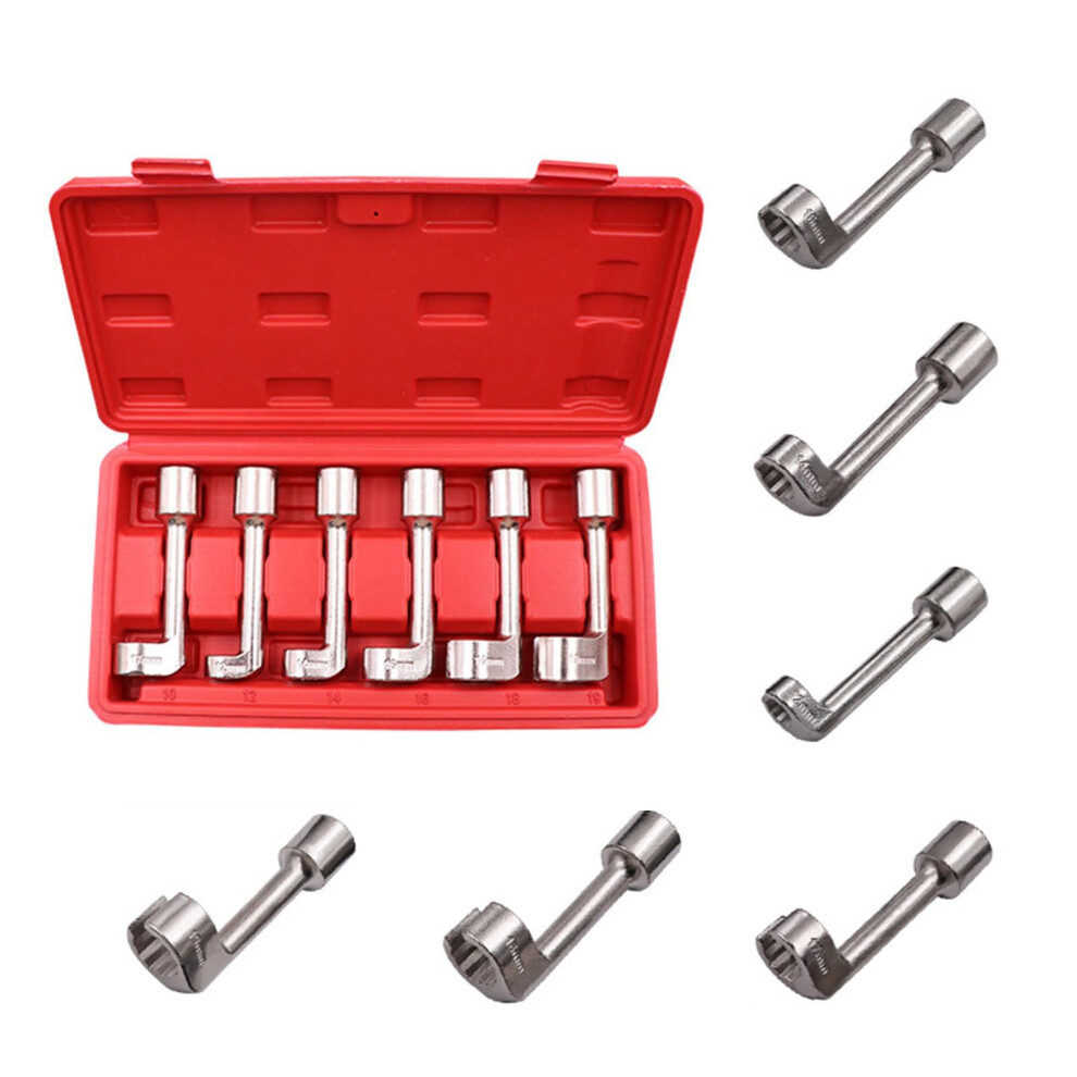6Pcs L Shaped Open End Hexagon Wrench Set Rust-Resistant Wrenches For Versatile Mechanical Repair And Maintenance 9393856046973